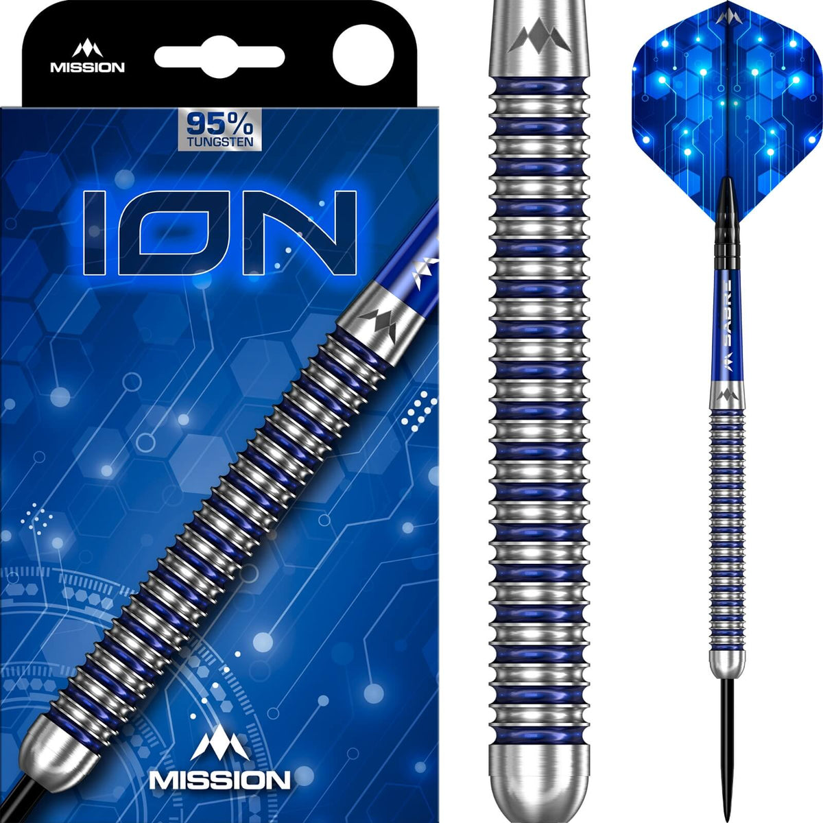 Darts - Mission - Ion Darts - Steel Tip - 95% Tungsten - 22g 24g 26g 28g 30g