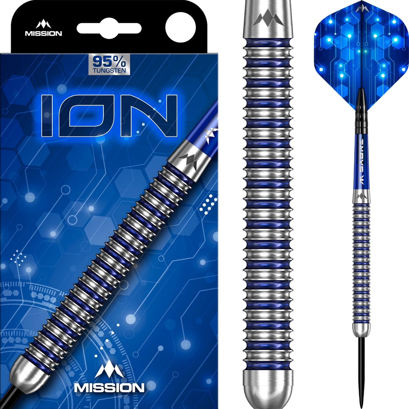 Darts - Mission - Ion Darts - Steel Tip - 95% Tungsten - 22g 24g 26g 28g 30g