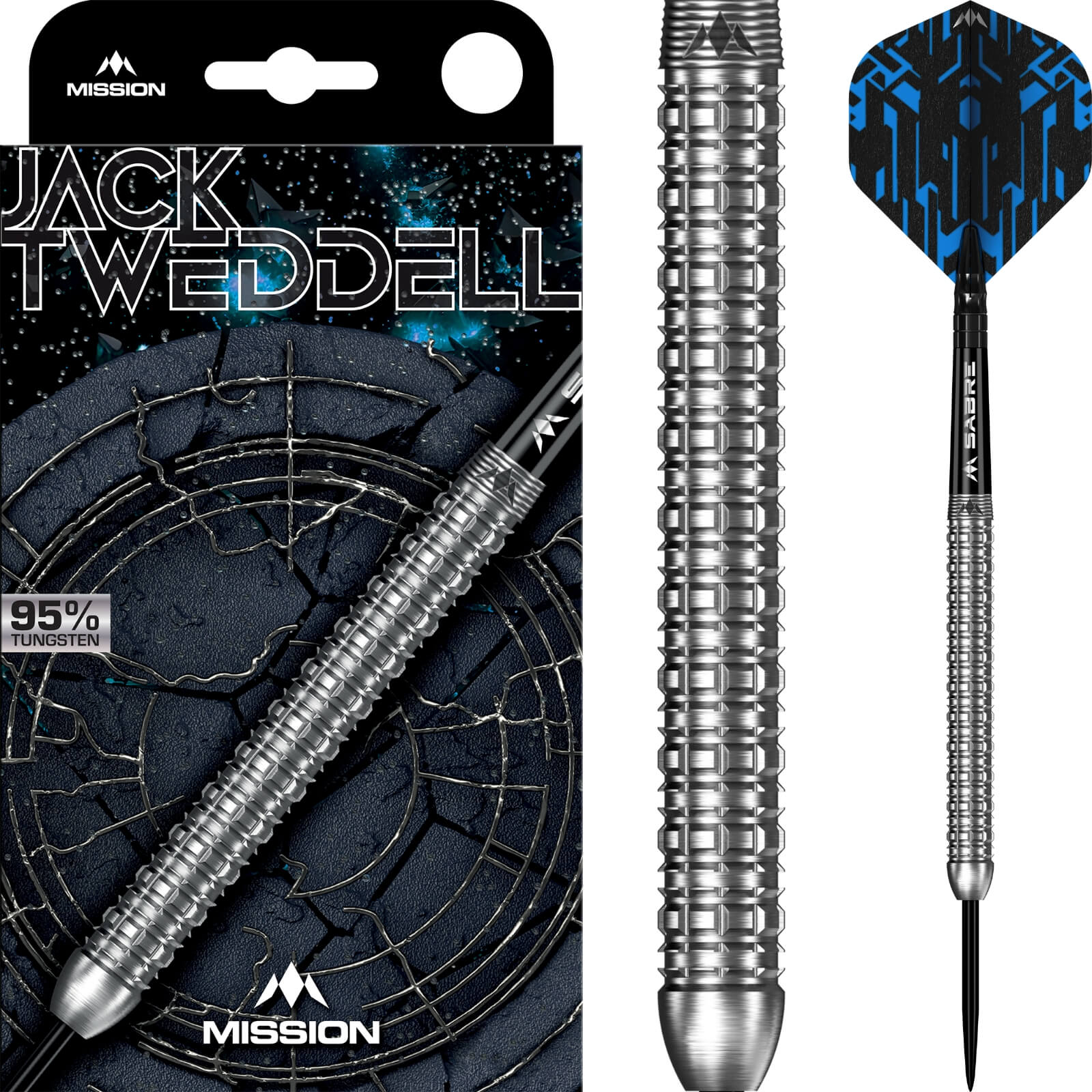 Mission - Jack Tweddell Darts - Steel Tip - 95% Tungsten - 22g 24g 26g