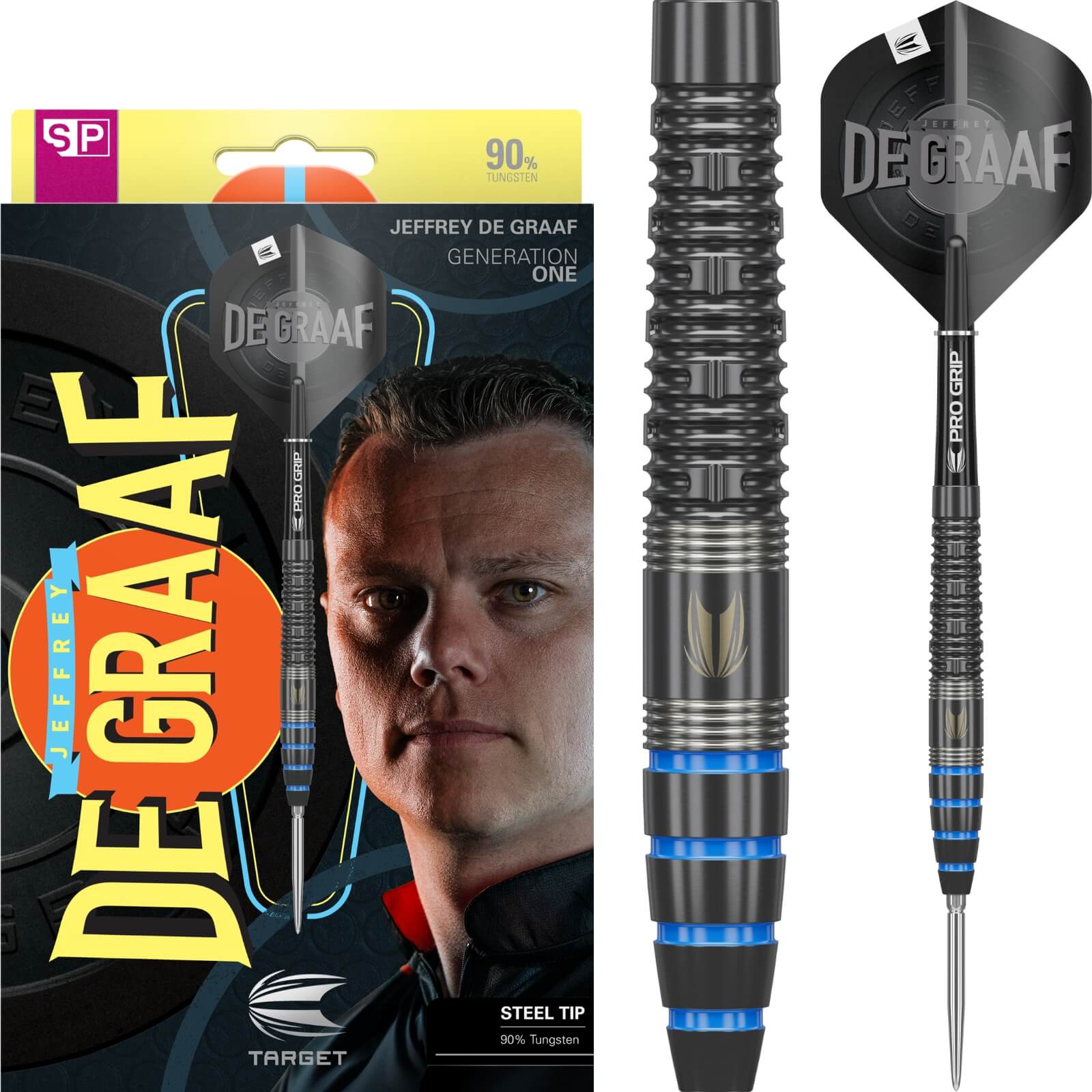 Darts - Target - Jeffrey De Graaf Darts - Swiss Point - Steel Tip - 90% Tungsten - 23g