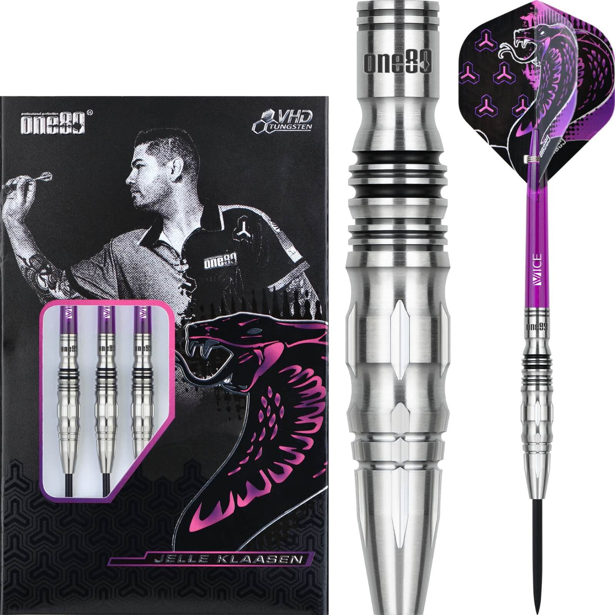 Darts - One80 - Jelle Klaasen V2 Darts - Steel Tip - 90% Tungsten - 22g 23g 24g