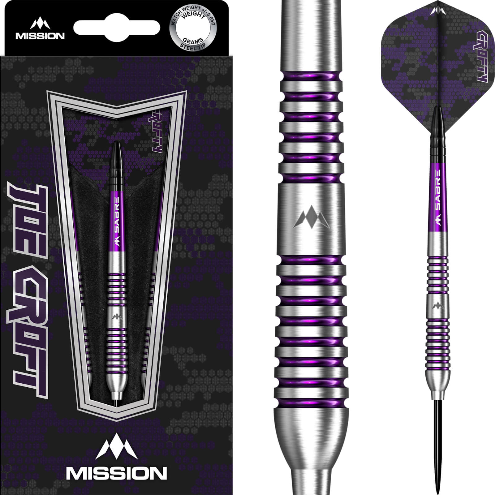 Darts - Mission - Joe Croft Darts - Steel Tip - 95% Tungsten - 23g 25g