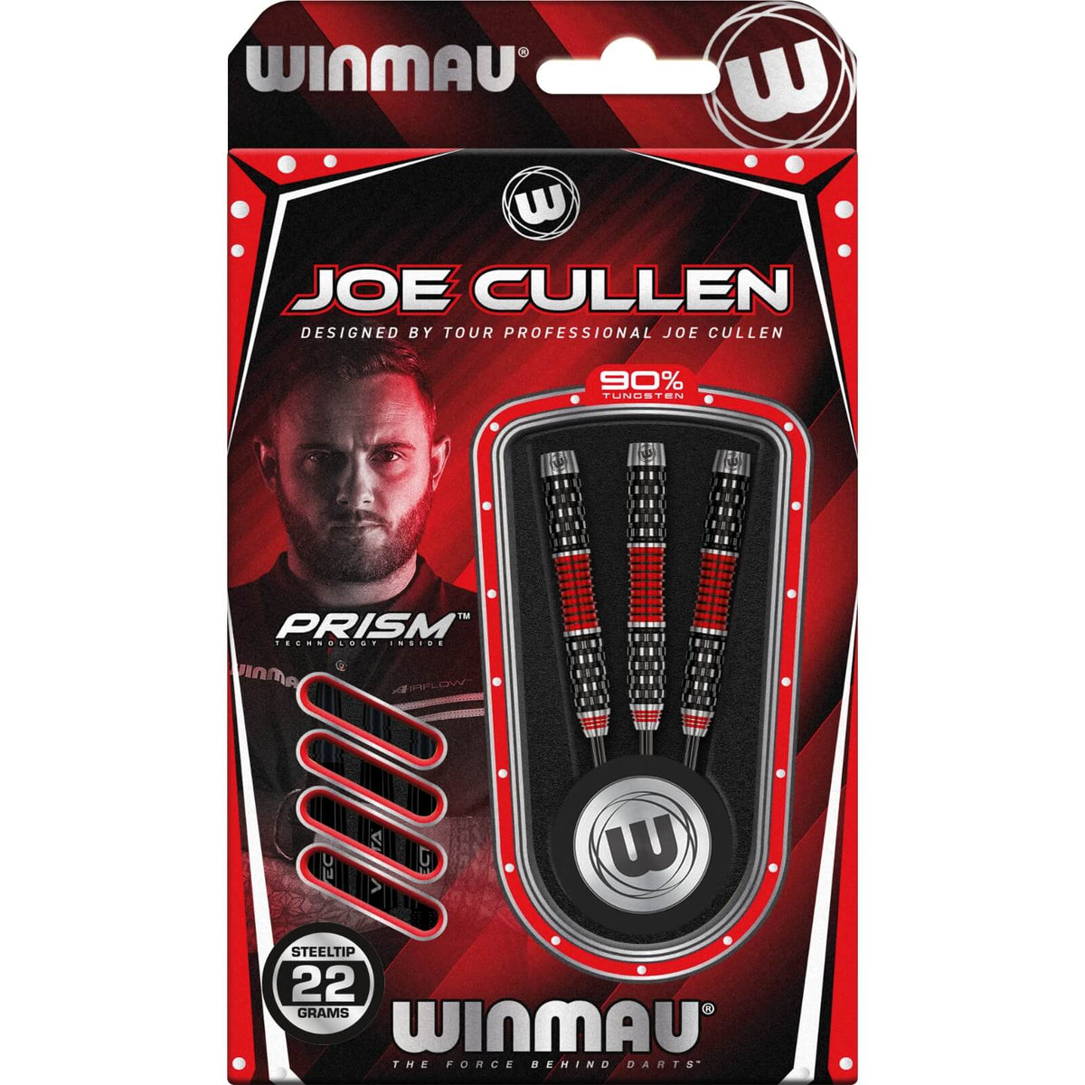 Darts - Winmau - Joe Cullen Rockstar RS 1.0 Darts - Steel Tip - 90% Tungsten - 22g 24g 