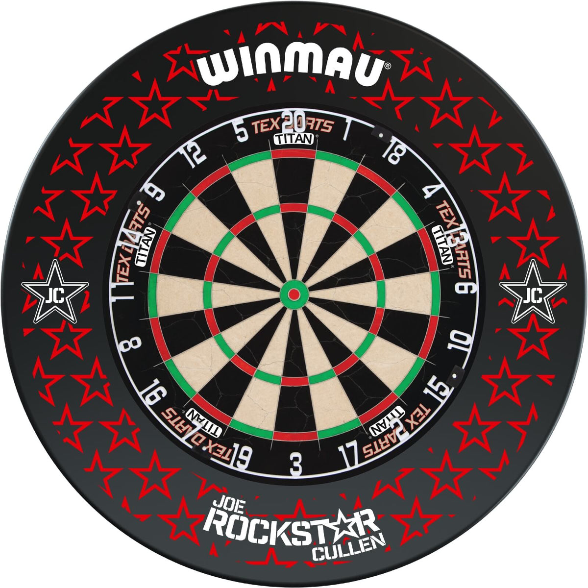 Surrounds &amp; Dartboards - Winmau - Joe Cullen Dartboard Surround &amp; Dartboard Bundle - Choose Your Board Tex Darts - Titan