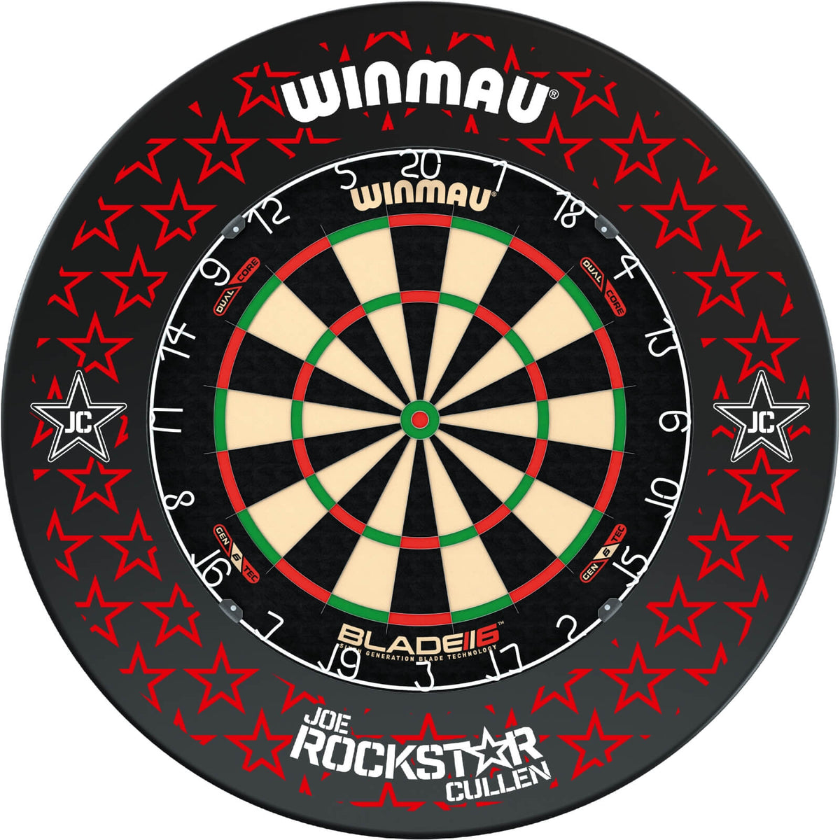 Surrounds &amp; Dartboards - Winmau - Joe Cullen Dartboard Surround &amp; Dartboard Bundle - Choose Your Board Winmau - Blade 6 Dual Core