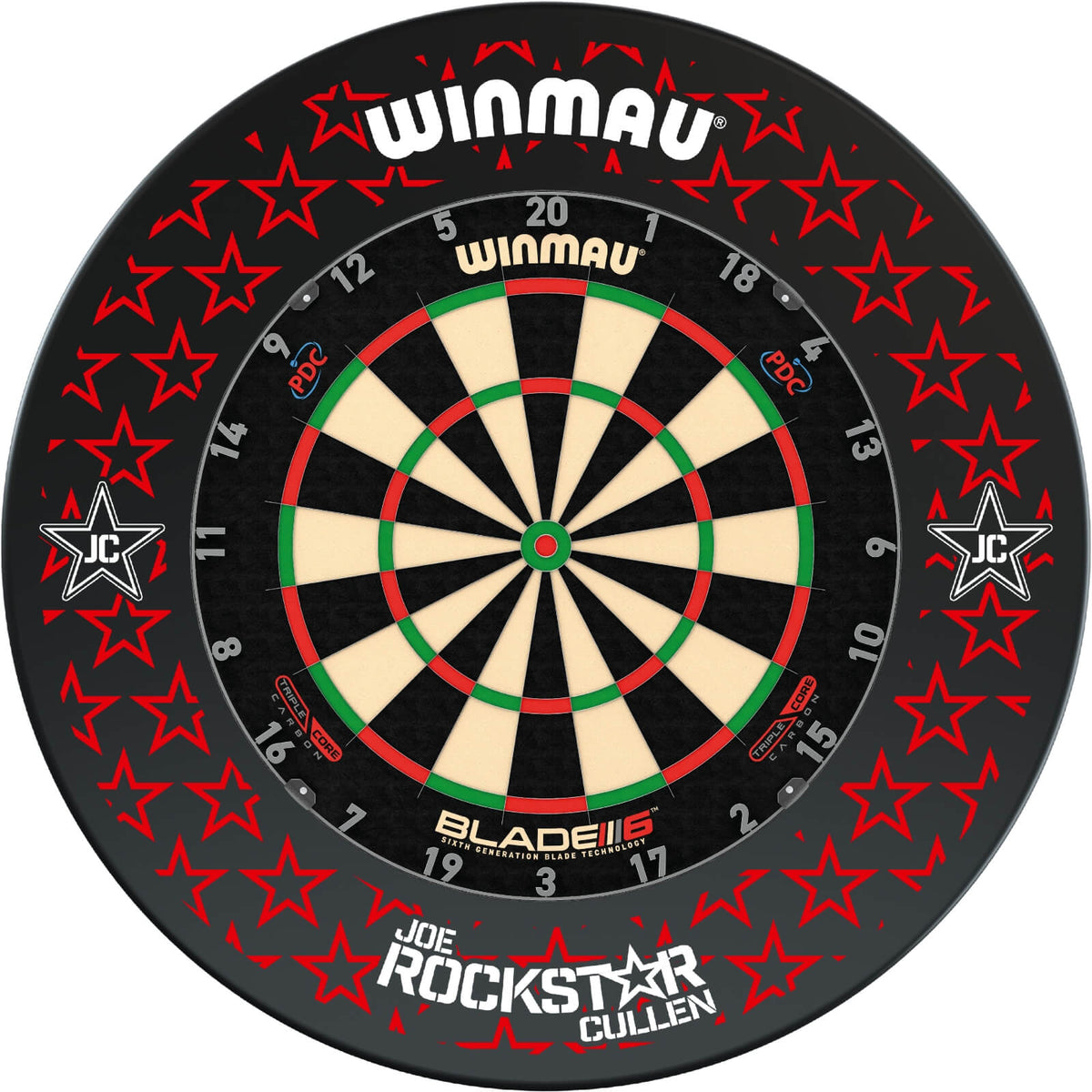 Surrounds &amp; Dartboards - Winmau - Joe Cullen Dartboard Surround &amp; Dartboard Bundle - Choose Your Board Winmau - Blade 6 Triple Core