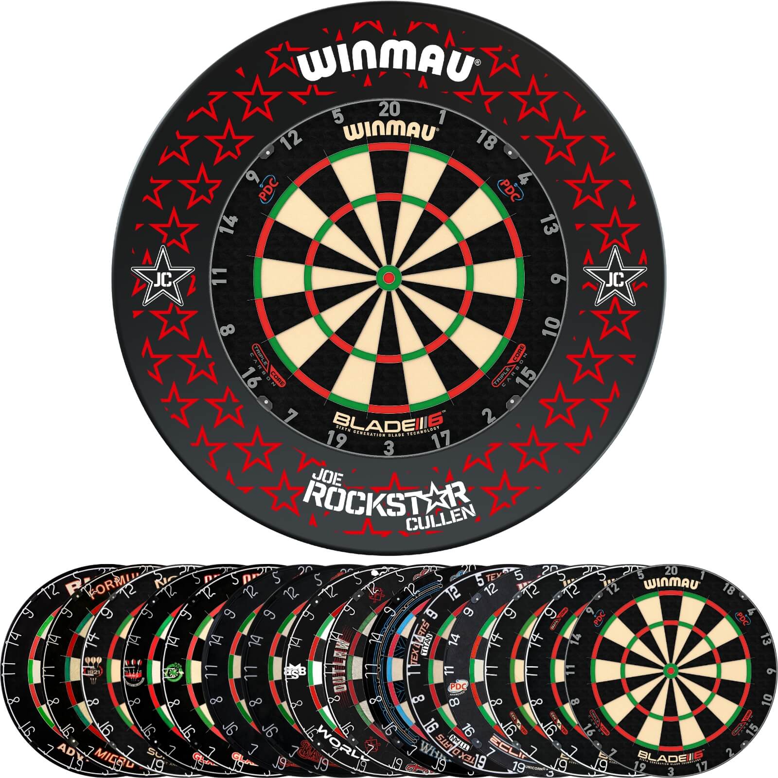 Surrounds & Dartboards - Winmau - Joe Cullen Dartboard Surround & Dartboard Bundle - Choose Your Board 