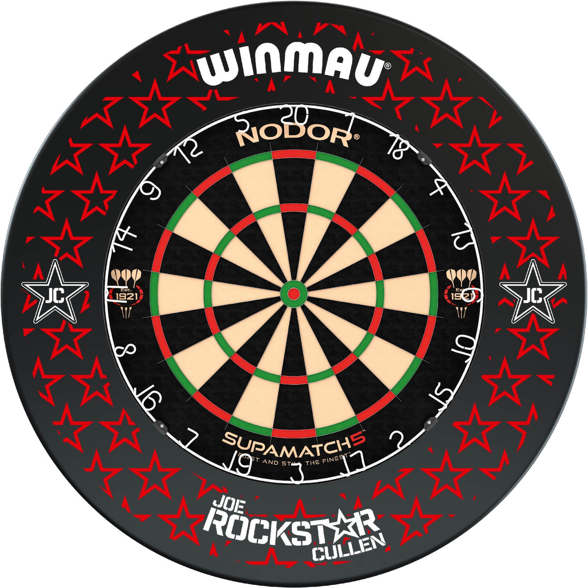 Surrounds &amp; Dartboards - Winmau - Joe Cullen Dartboard Surround &amp; Dartboard Bundle - Choose Your Board Nodor - Supamatch 5