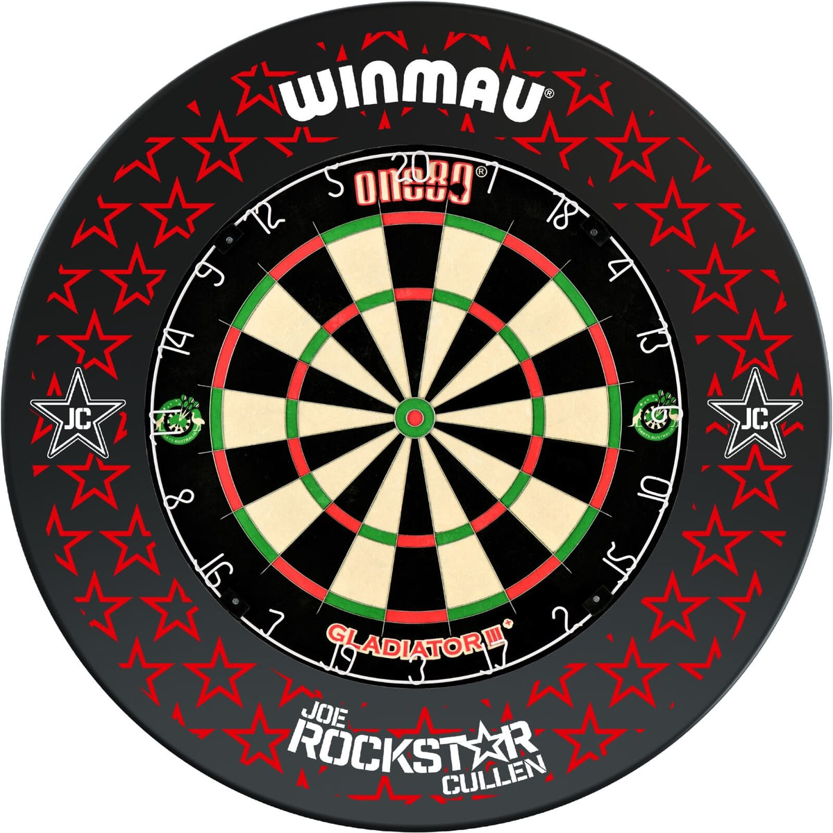 Surrounds &amp; Dartboards - Winmau - Joe Cullen Dartboard Surround &amp; Dartboard Bundle - Choose Your Board One80 - Gladiator 3+