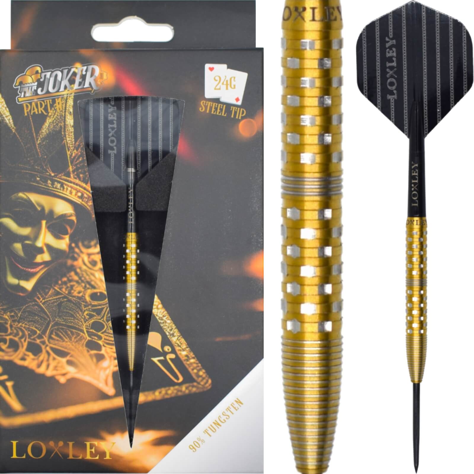 Loxley - Joker Part II Darts - Steel Tip - 90% Tungsten - 22g 24g