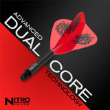 Red Dragon - Jonny Clayton Nitro Flite - Kite Dart Flights - Integrated Flight & Shaft System