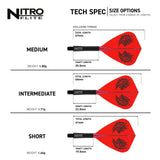 Red Dragon - Jonny Clayton Nitro Flite - Kite Dart Flights - Integrated Flight & Shaft System