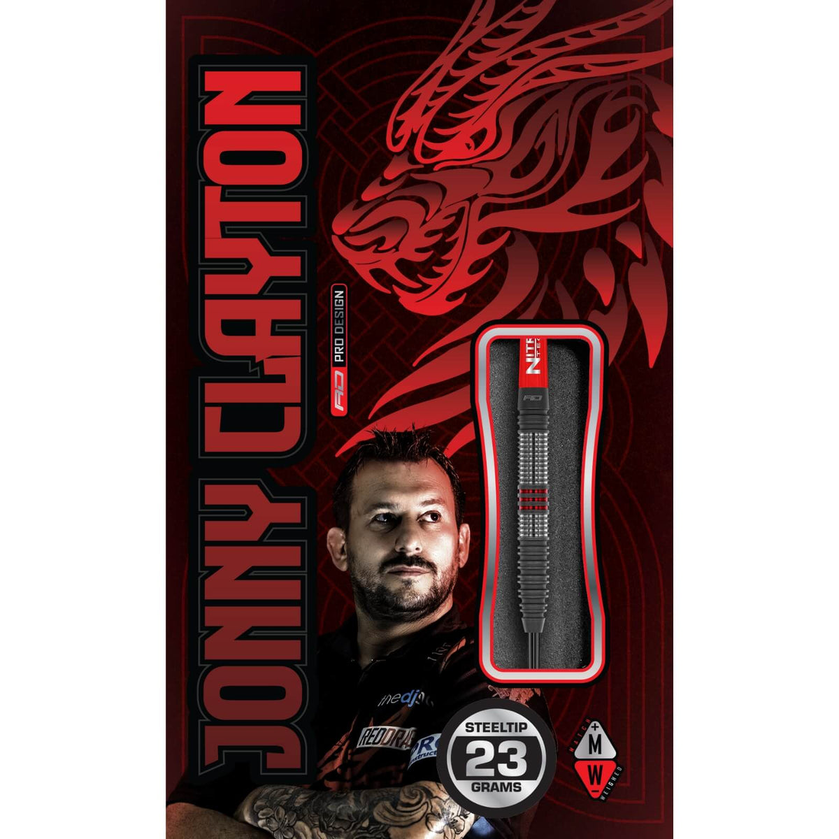 Darts - Red Dragon - Jonny Clayton Hiraeth Darts - Steel Tip - 90% Tungsten - 22g 23g