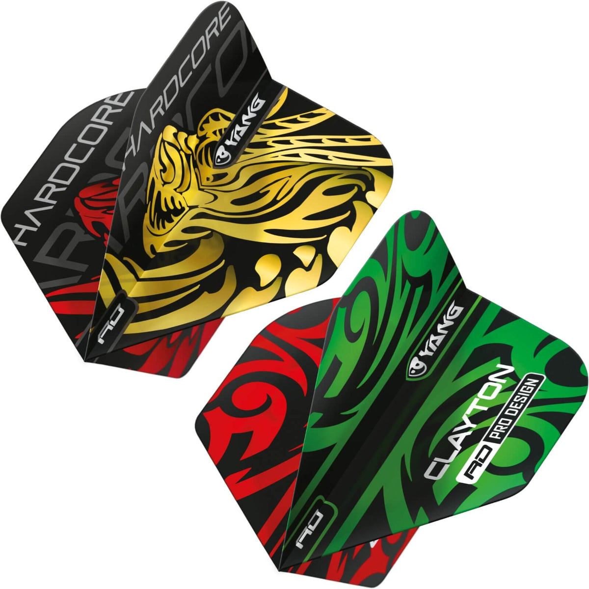 Dart Flights - Red Dragon - Jonny Clayton Ying Yang - Big Wing Dart Flights 