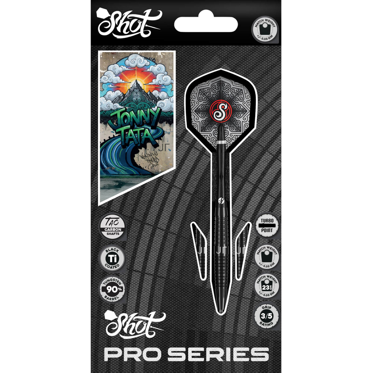 Shot - Jonny Tata Darts - Turbo Point - 90% Tungsten - 24g -