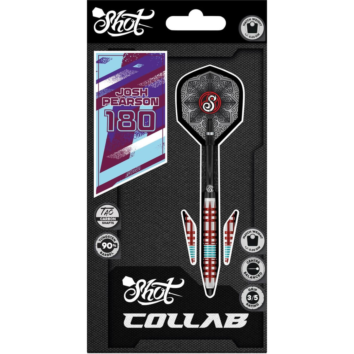 Darts - Shot - Josh Pearson Darts - Steel Tip - 90% Tungsten - 23g