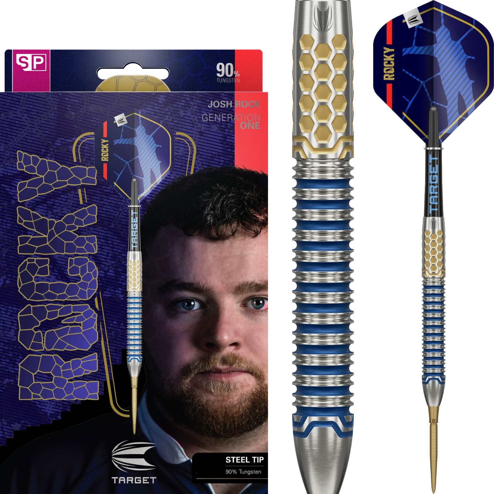 Darts - Target - Josh Rock G1 Darts - Swiss Point - Steel Tip - 90% Tungsten - 22g 23g 24g 25g