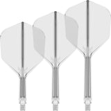 Target - K-Flex - Standard Dart Flights - Integrated Flight & Shaft System - Short (19mm) / Clear