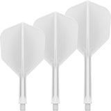 Target - K-Flex - Standard Dart Flights - Integrated Flight & Shaft System - Short (19mm) / White