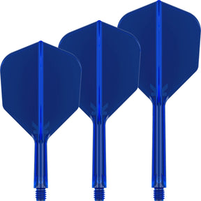 Target - K-Flex - Standard Dart Flights - Integrated Flight & Shaft System - Short (19mm) / Blue