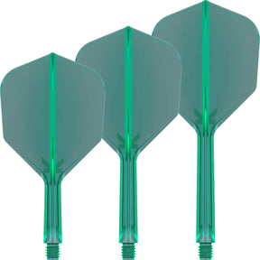 Target - K-Flex - Standard Dart Flights - Integrated Flight & Shaft System - Short (19mm) / Green