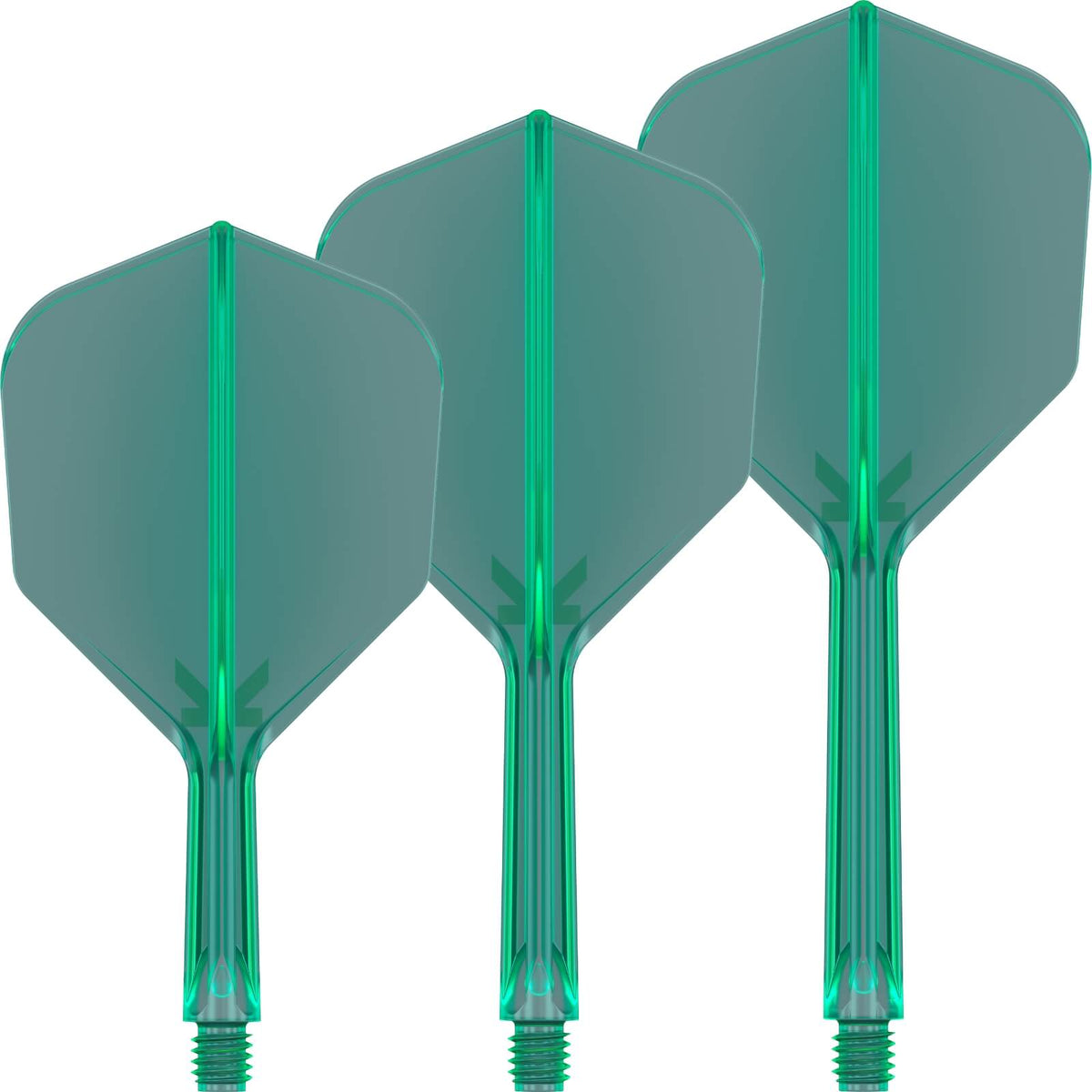 Dart Flights - Target - K-Flex - Standard Dart Flights - Integrated Flight &amp; Shaft System Short (19mm) / Green