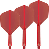 Target - K-Flex - Standard Dart Flights - Integrated Flight & Shaft System - Short (19mm) / Red