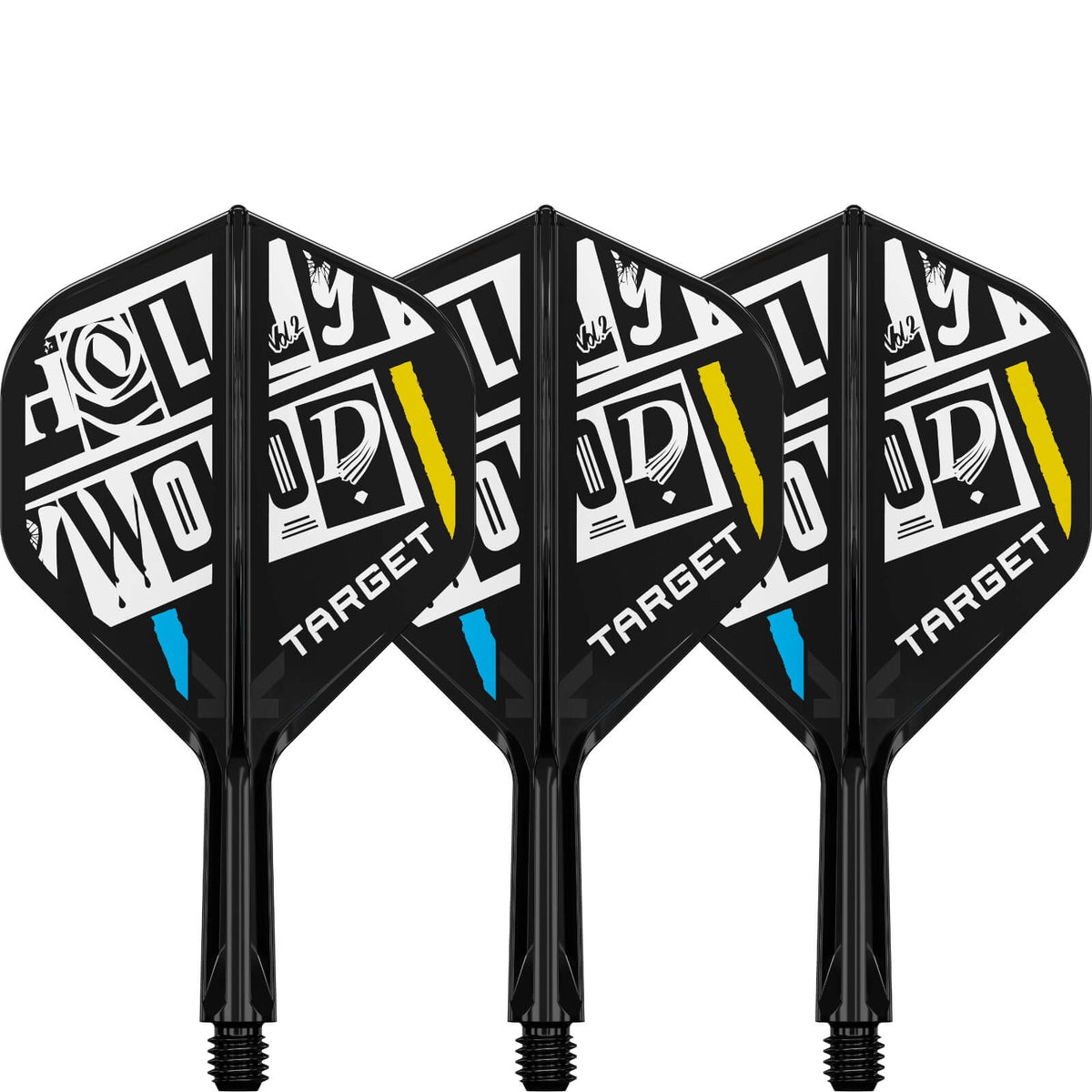 Dart Flights - Target - K-Flex Chris Dobey - Big Wing Dart Flights - Integrated Flight &amp; Shaft System Short (19mm)
