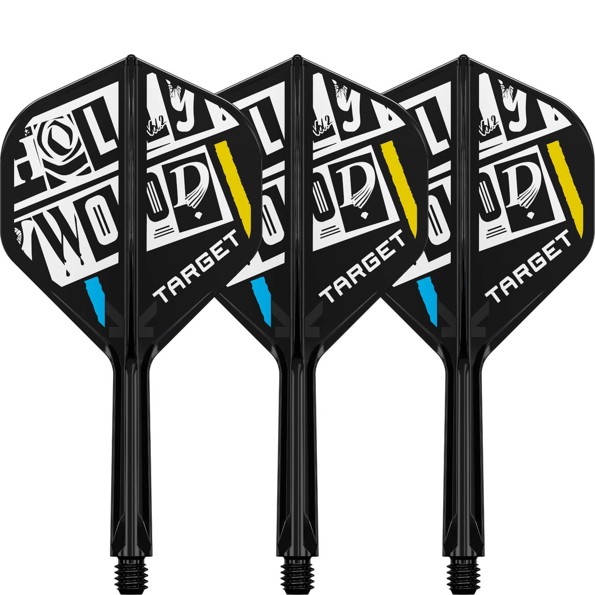 Dart Flights - Target - K-Flex Chris Dobey - Big Wing Dart Flights - Integrated Flight &amp; Shaft System Intermediate (26mm)