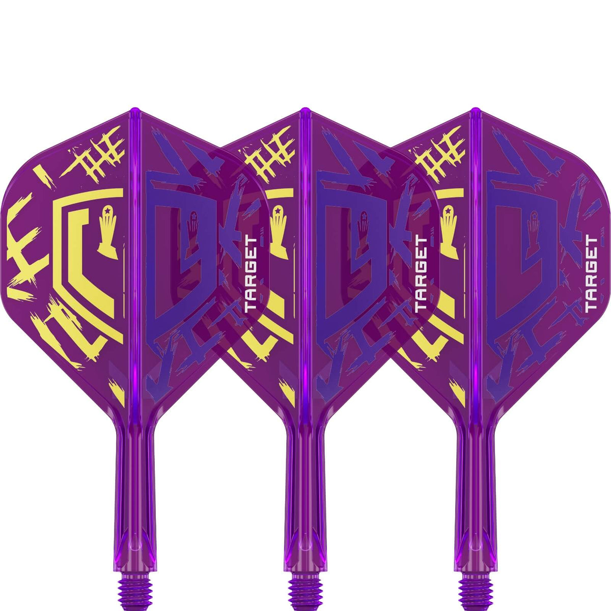 Dart Flights - Target - K-Flex Luke Littler World Champion - Big Wing Dart Flights - Integrated Flight &amp; Shaft System Short (19mm)