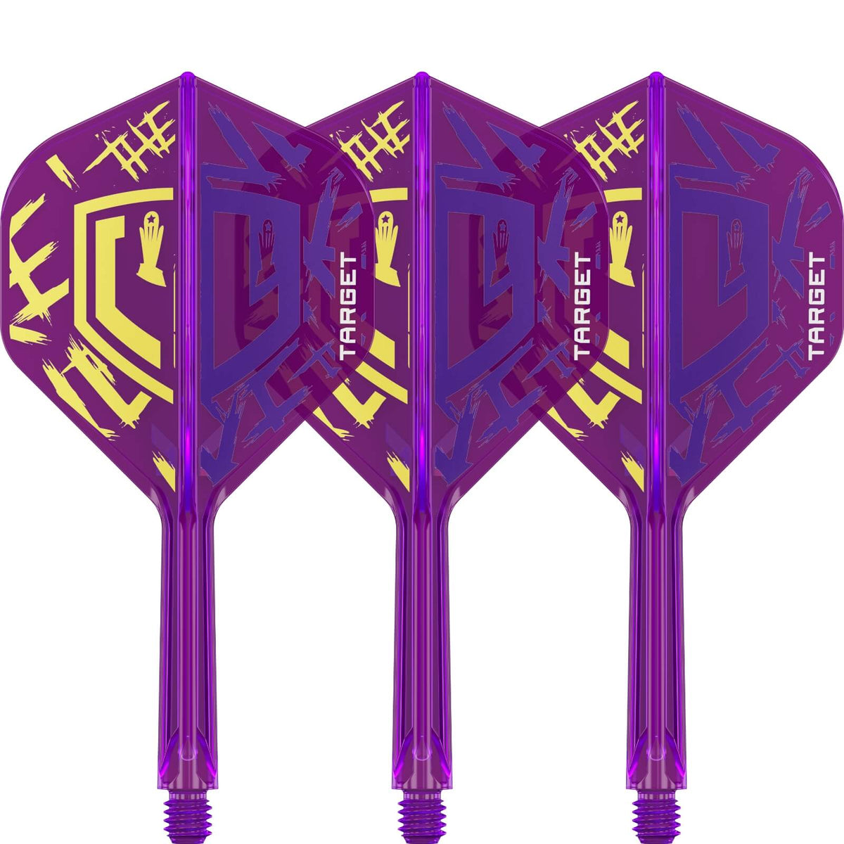 Dart Flights - Target - K-Flex Luke Littler World Champion - Big Wing Dart Flights - Integrated Flight &amp; Shaft System Intermediate (26mm)