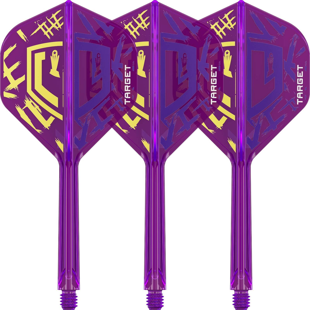 Dart Flights - Target - K-Flex Luke Littler World Champion - Big Wing Dart Flights - Integrated Flight &amp; Shaft System Medium (33mm)
