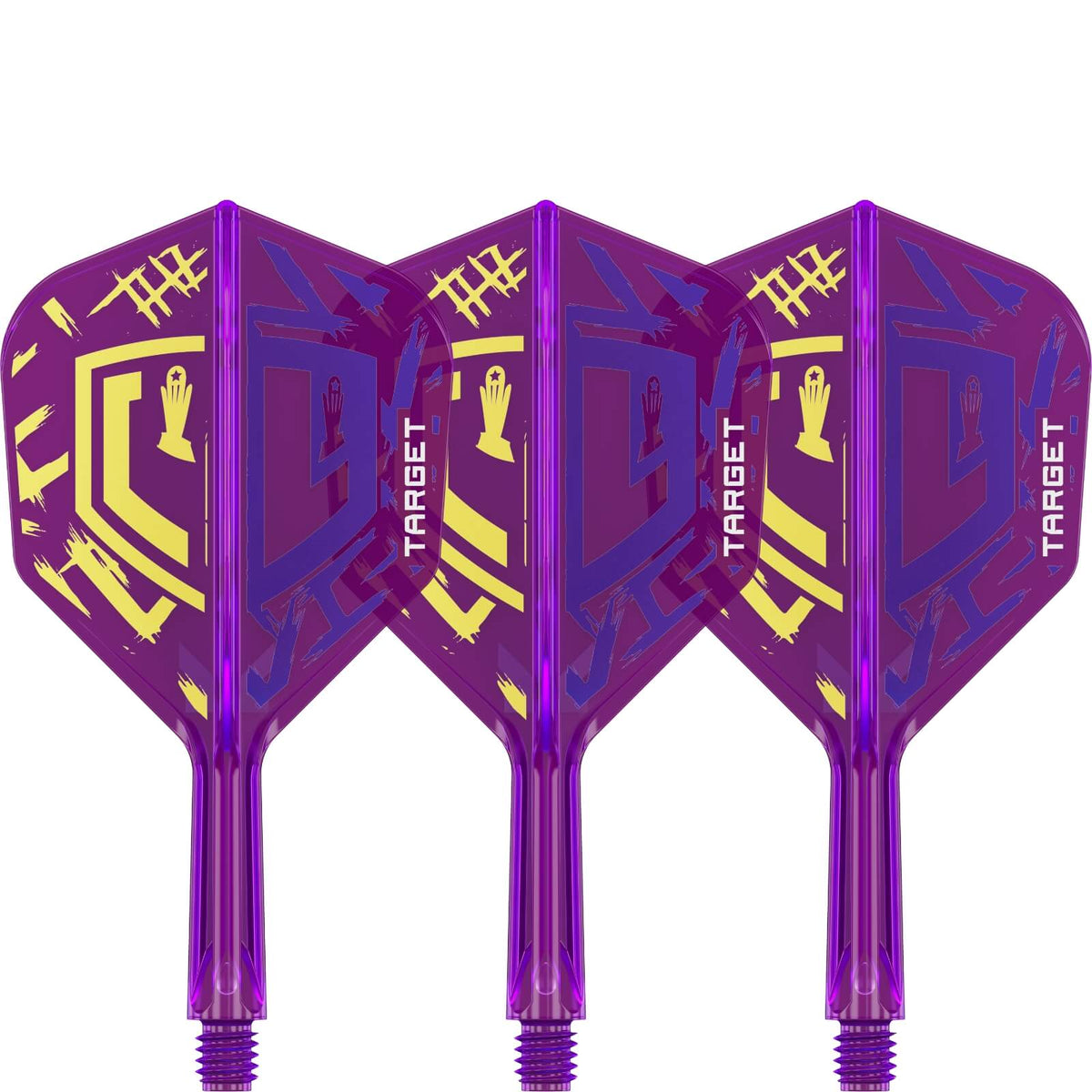 Dart Flights - Target - K-Flex Luke Littler World Champion - Standard Dart Flights - Integrated Flight &amp; Shaft System Short (19mm)