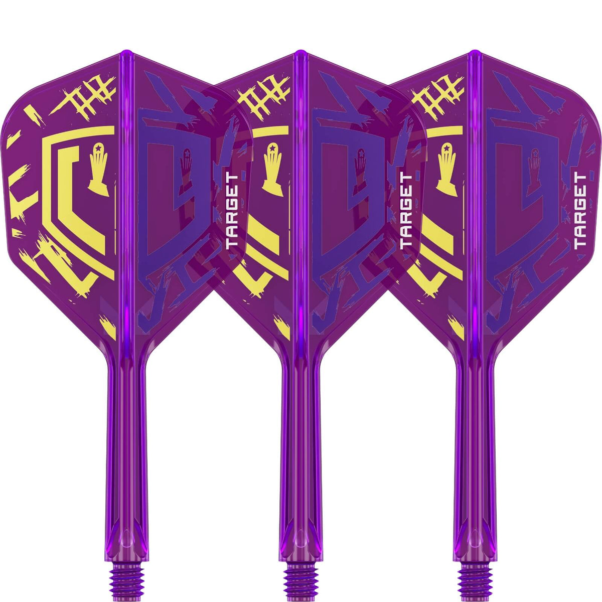 Dart Flights - Target - K-Flex Luke Littler World Champion - Standard Dart Flights - Integrated Flight &amp; Shaft System Intermediate (26mm)