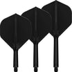 Target - K-Flex - Big Wing Dart Flights - Integrated Flight & Shaft System - Short (19mm) / Black