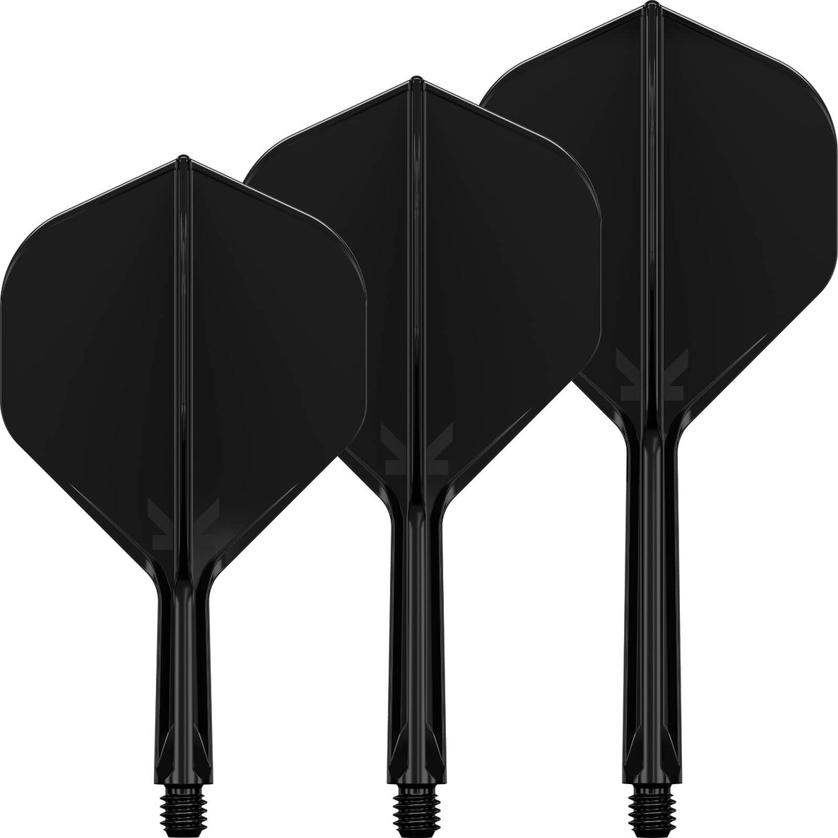 Target - K-Flex - Big Wing Dart Flights - Integrated Flight & Shaft System - Short (19mm) / Black