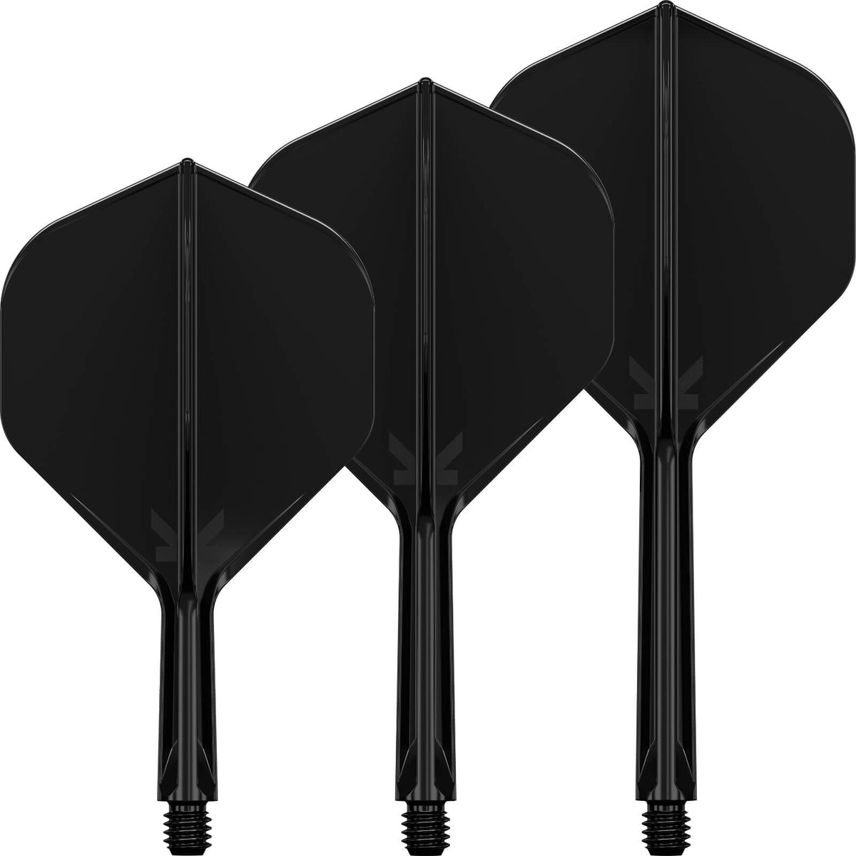 Dart Flights - Target - K-Flex - Big Wing Dart Flights - Integrated Flight &amp; Shaft System Short (19mm) / Black