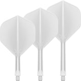 Target - K-Flex - Big Wing Dart Flights - Integrated Flight & Shaft System - Short (19mm) / White