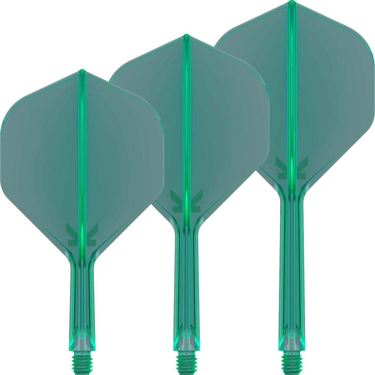 Target - K-Flex - Big Wing Dart Flights - Integrated Flight & Shaft System - Short (19mm) / Green