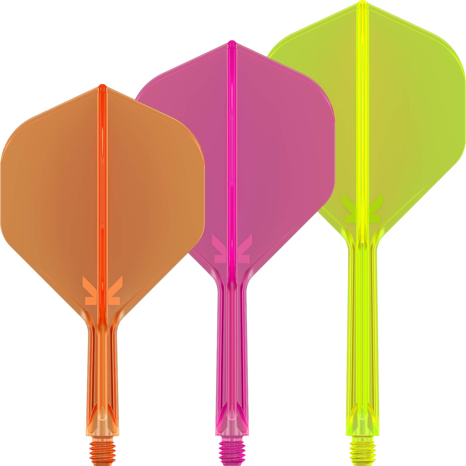 Dart Flights - Target - K-Flex Neon - Big Wing Dart Flights - Integrated Flight & Shaft System 