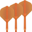 Target - K-Flex Neon - Big Wing Dart Flights - Integrated Flight & Shaft System - Short (19mm) / Orange