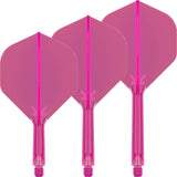 Target - K-Flex Neon - Big Wing Dart Flights - Integrated Flight & Shaft System - Short (19mm) / Pink