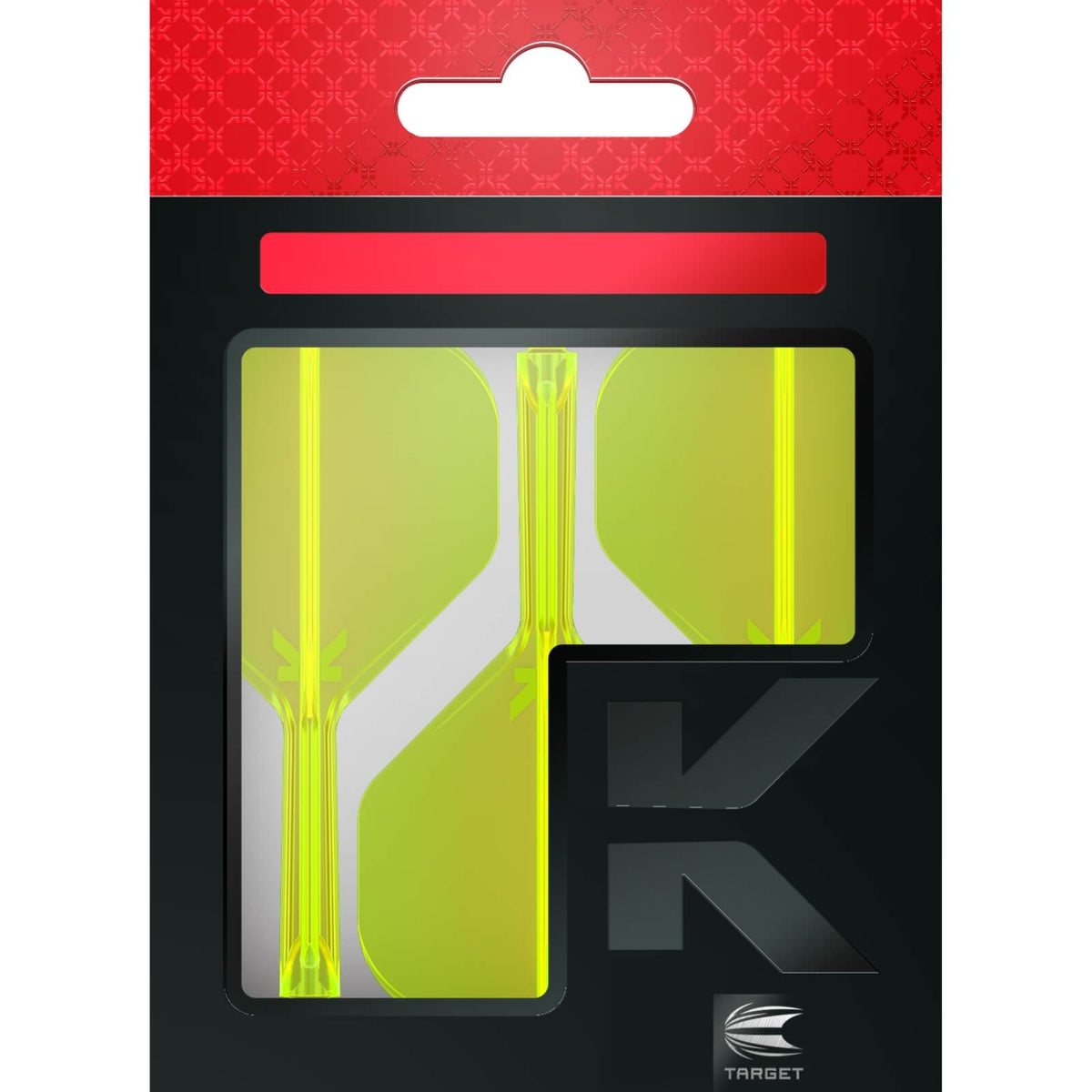 Dart Flights - Target - K-Flex Neon - Big Wing Dart Flights - Integrated Flight &amp; Shaft System 