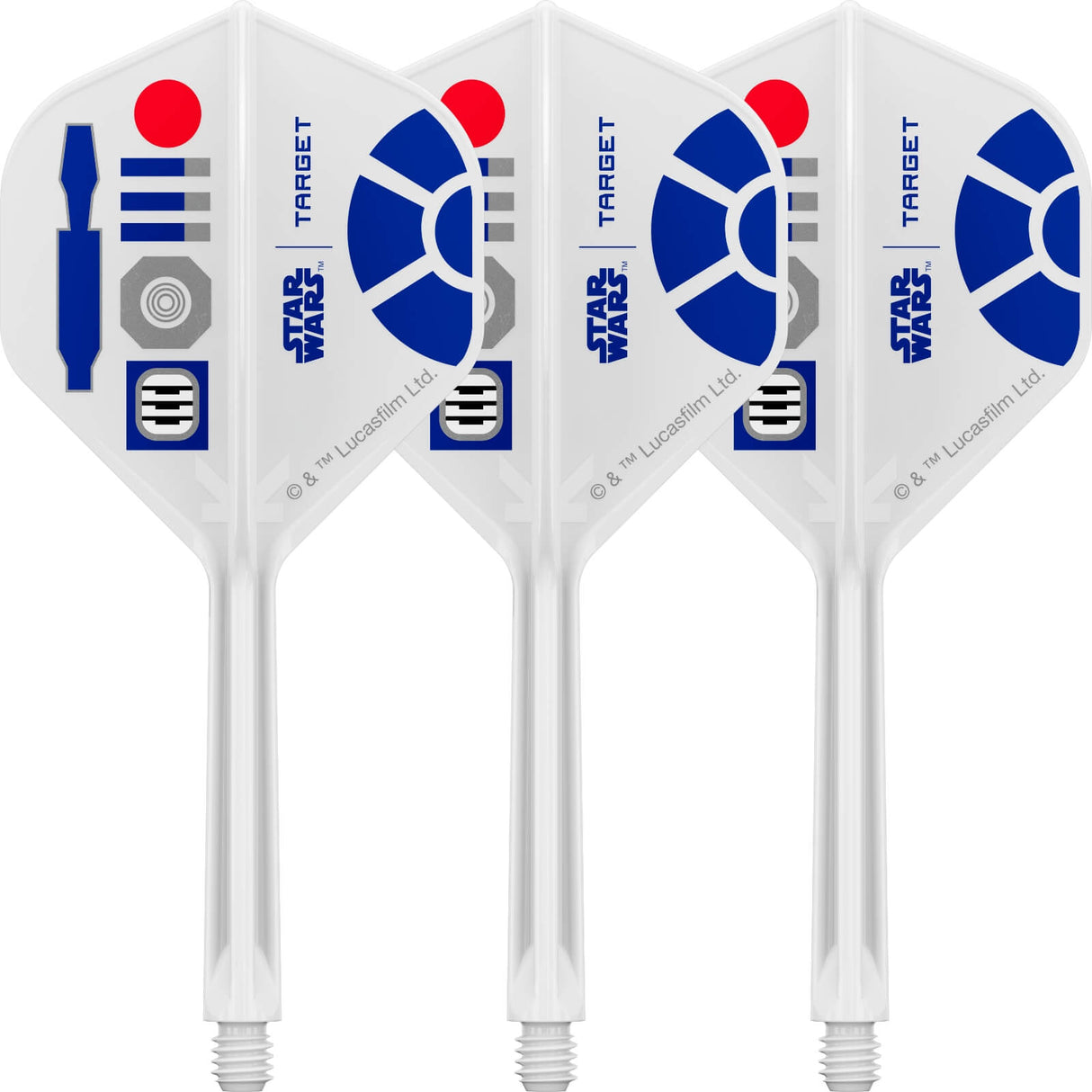 Target - Star Wars R2-D2 K-Flex - Big Wing Dart Flights - Integrated Flight & Shaft System - Medium (33mm)