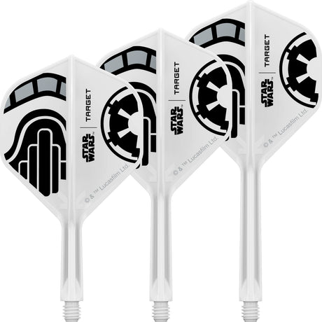 Target - Star Wars Stormtrooper K-Flex - Big Wing Dart Flights - Integrated Flight & Shaft System -