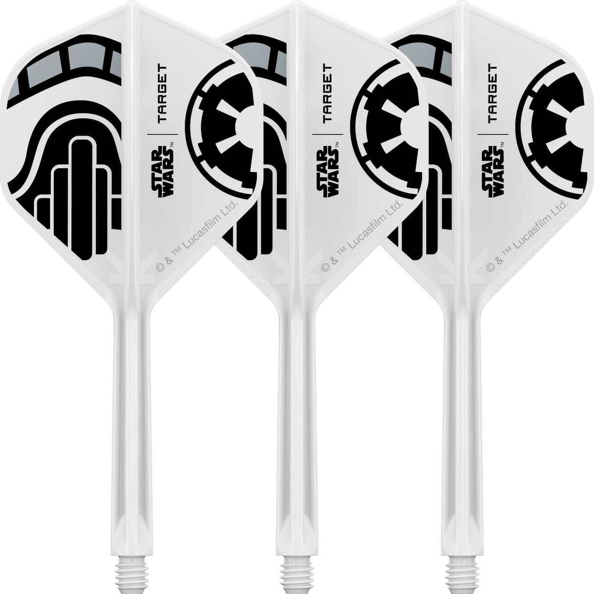 Target - Star Wars Stormtrooper K-Flex - Big Wing Dart Flights - Integrated Flight & Shaft System - Medium (33mm)