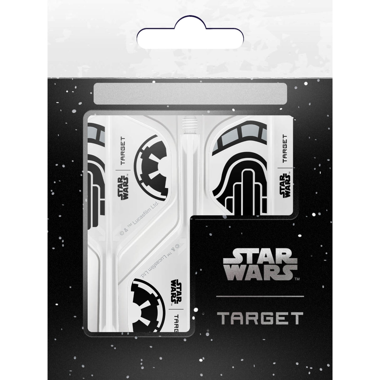 Target - Star Wars Stormtrooper K-Flex - Big Wing Dart Flights - Integrated Flight & Shaft System -