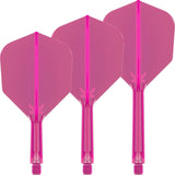 Target - K-Flex Neon - Standard Dart Flights - Integrated Flight & Shaft System - Short (19mm) / Pink