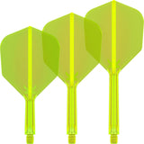 Target - K-Flex Neon - Standard Dart Flights - Integrated Flight & Shaft System - Short (19mm) / Yellow