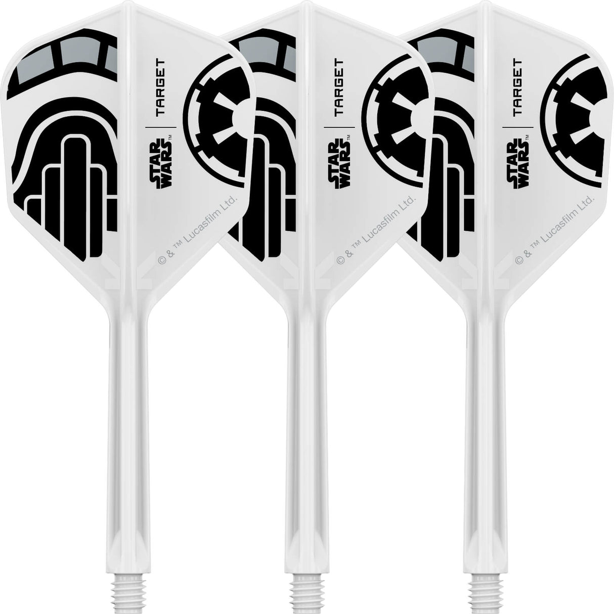 Target - Star Wars Stormtrooper K-Flex - Standard Dart Flights - Integrated Flight & Shaft System - Medium (33mm)